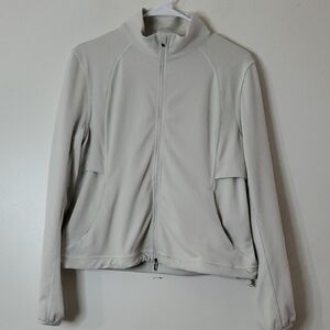Lululemon Ventilating UV Protection Running Jacket Size 8 Full Zip Bone Womens